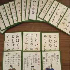 【中古】小倉百人一首　和歌・読み札・絵札セットの画像