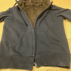 【中古】UNIQLO ユニクロ　パーカー　ボア　ネイビー　紺　Mサイズの画像