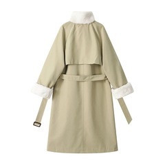 XinmonLee デザイン感のある 赤色 パーカーコート  冬用 レディース 韓国風 ゆったり 厚手 アウターの画像