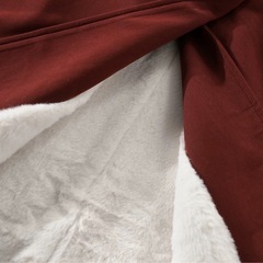 XinmonLee デザイン感のある 赤色 パーカーコート  冬用 レディース 韓国風 ゆったり 厚手 アウターの画像