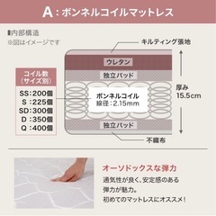 シングル　マットレス　LOWYAの画像