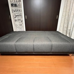 ソファーベット リクライニング グレーの画像