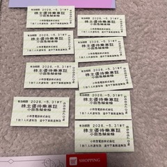 小田急電鉄　株主優待券の画像