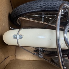 新品未使用　折り畳み自転車　アイボリー　ブラウン　ツートンカラー　16インチの画像
