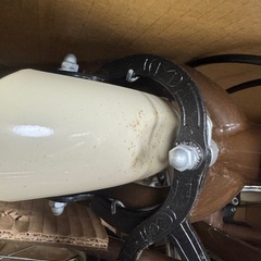 新品未使用　折り畳み自転車　アイボリー　ブラウン　ツートンカラー　16インチの画像