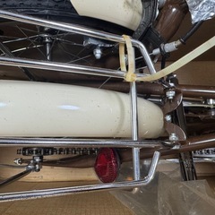 新品未使用　折り畳み自転車　アイボリー　ブラウン　ツートンカラー　16インチの画像