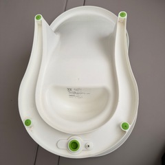 コンパクトベビーバス ホワイト/グリーンの画像