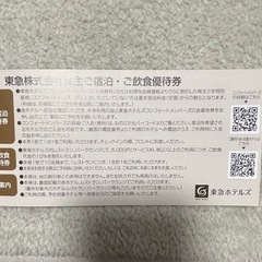 東急株式会社　株主優待券　の画像