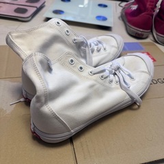 未使用　VANS  CLASSIC SKOOL HI/ハイカットスニーカー/30cm/WHT/コットン/V66Nの画像