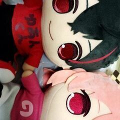  おすわりBIGぬいぐるみ3 「カラフルピーチ」の画像