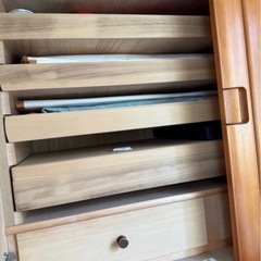 桜の木　箪笥（洋服、和服）3点セットの画像