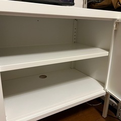 収納付きテレビ台(ホワイト)の画像