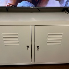 収納付きテレビ台(ホワイト)の画像