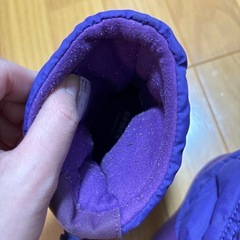スノーブーツ　クロックス　紫　15センチの画像