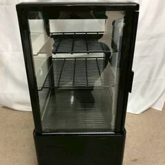【北見市発】KIJIMA 城島 冷蔵ショーケース HJR-FG60SBK 2019年製 60L 黒 (D6671txwY)の画像