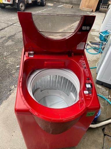 NO B658?福岡市内配送設置無料✨?AQW-LV800F-R 全自動洗濯機 SLASH（スラッシュ） シャイニーレッド [洗濯8.