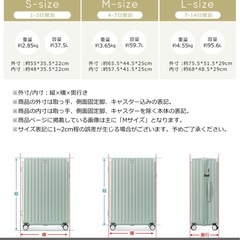 キャリーケース キャリーバッグ ストッパー付き TSAロック Lサイズ の画像