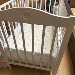 ベビーベッド「NEWプロヴァンス（WH）ホワイト　の画像