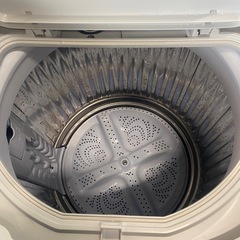 NO B655🌈福岡市内配送設置無料✨🌈シャープ SHARP タテ型洗濯乾燥機 幅56.5cm(ボディ幅52.0cm) 洗濯・脱水容量 5.5kg ステンレス穴なし槽 シルバー系 ES-TX5D-S 2020ねn2020年の画像