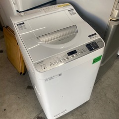 NO B655🌈福岡市内配送設置無料✨🌈シャープ SHARP タテ型洗濯乾燥機 幅56.5cm(ボディ幅52.0cm) 洗濯・脱水容量 5.5kg ステンレス穴なし槽 シルバー系 ES-TX5D-S 2020ねn2020年の画像