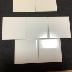 タイル　ホワイト　アイボリー　9.8×9.8㎝　7枚の画像