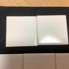 タイル　ホワイト　アイボリー　9.8×9.8㎝　7枚の画像