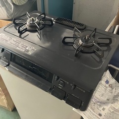 プロパンガス用 2口グリル付きコンロです。の画像