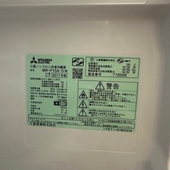 【美品】三菱（MITSUBISHI）2ドア冷蔵庫（146L）の画像