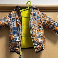 ビッツ　アウター　猫耳帽子　リバーシブル　90サイズの画像