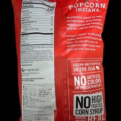 お菓子  ポップコーン インディアナ ブラック & ホワイト チョコがけポップコーン 482gの画像