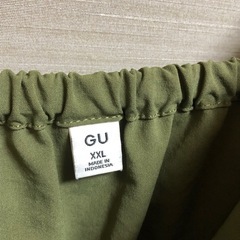 GUジップバブルヘムワンピ　カーキの画像