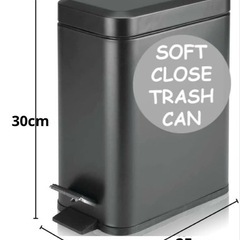 【✨新品✨】小型ゴミ箱　ソフトクローズ　ゴミ箱 5L 袋のズレ防止クリップ　蓋付き スリムの画像
