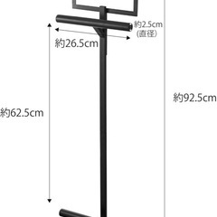tower 山崎実業　 ランドセル & リュックハンガー 2段 ブラックの画像