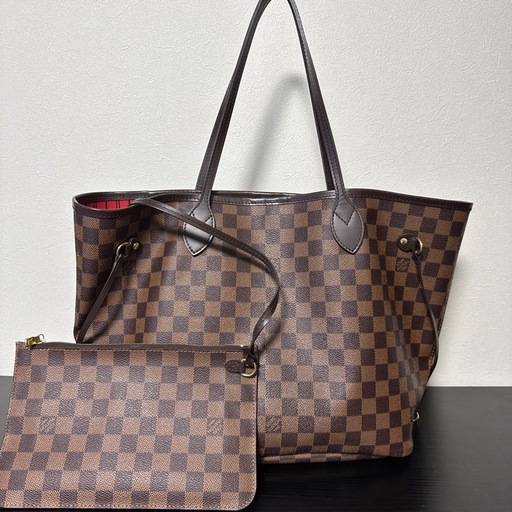 美品　LOUIS VUITTON ダミエ ネヴァーフルMM ポーチ付き