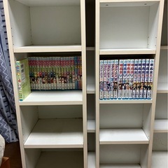 マンガ用の本棚　ホワイトの画像