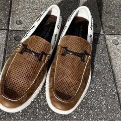 ビットシューズ メンズ ローファー スエード調 靴の画像