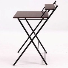 不二貿易 フォールディングワークデスク（ダークブラウン・幅88cm×奥行64cm×高さ87.5cm）の画像