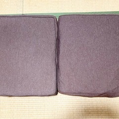 カインズ　高反発と低反発の大き目なクッション2個セット　重ねてオットマンや、ペットのベッドにもの画像