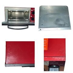 ★動作確認済み★オーブントースター　4枚焼き　1200W　山善　DTC-FC888　レッドの画像