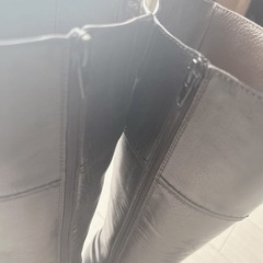 23cm ブラックレザー 本革 ロングブーツ cavacava サヴァサヴァの画像