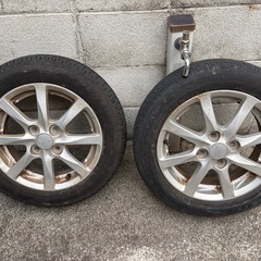 LA100 ムーヴ 純正 14インチ アルミホイール 14X4.5J +45 タイヤ付 4本 セットの画像