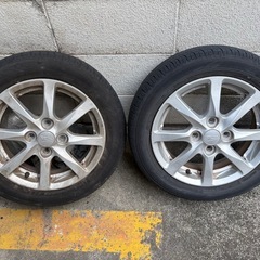 LA100 ムーヴ 純正 14インチ アルミホイール 14X4.5J +45 タイヤ付 4本 セットの画像