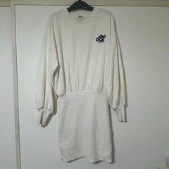未使用 INGNI スウェットミニワンピース アイボリー Mの画像