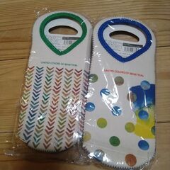 未使用☆ベネトン☆ペットボトルカバー☆2個セットの画像