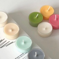 20個　空のティーライトカップ　クリア　丸　の画像