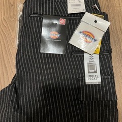 💡新品未使用💡Dickies 上下セット L グラファイト D-695 D-698 ストレッチワークウェア　タグ付きの画像