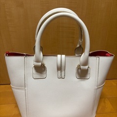 CarloRino ハンドバッグ 白　インナーバッグ付きの画像