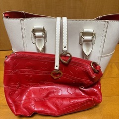 CarloRino ハンドバッグ 白　インナーバッグ付きの画像