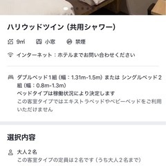 大阪なんばホテル ツイン11/25～30(火～日) 3U NAMBA MINAMI - DOYANEN HOTELS ホテル宿泊権利の画像