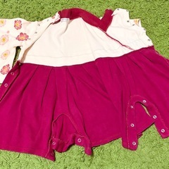 🌸🧸思い出の瞬間をもっと可愛く…✨trefiori 袴風ベビーロンパース 80cm 女の子🫧お誕生日・お餅背負い・お正月・入園行事まで大活躍のとっておきの1着💎🌸の画像